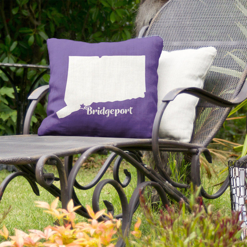 Coussin intérieur/extérieur, Fort Wayne, 26 po x 26 po, Mauve