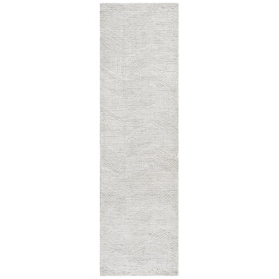 Tapis géométrique abstrait en laine touffeté à la main 459