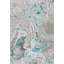 Blue Modern Shaggy Rug, Abstract Easy to Clean Rug For Living Room, Dining Room, Bedroom-1018224945