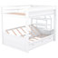 Lit superposé blanc avec accessoires de rangement: escalier, table, 3 tiroirs - robustes et peu encombrants-1184342554
