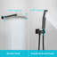 Système de douche mural complet avec valve brute
