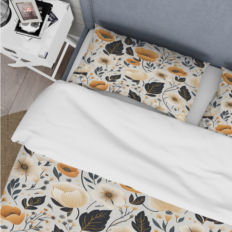 Ensemble de housse de couette Husnain, Housse de couette pour grand lit et 2 taies décor