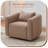 36" W Upholstered Swivel Barrel Chairs-1735933307