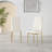 Morgan Hatched Faux Leather Sleek Metal Leg Luxury Dining Chairs-980232195-980232198