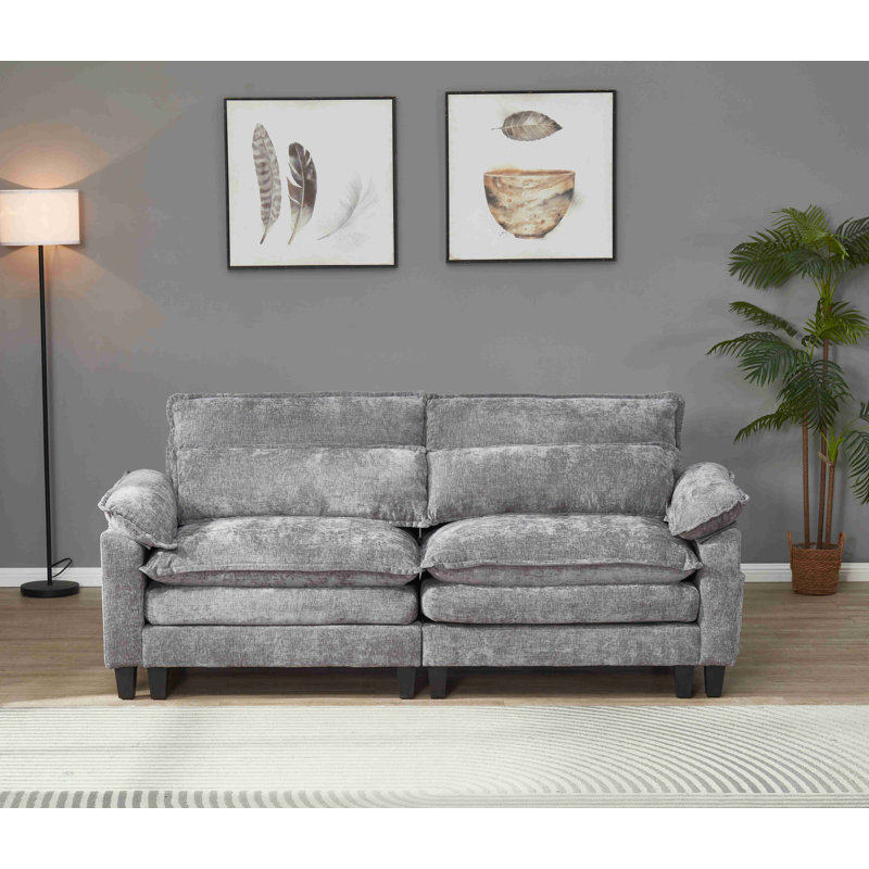 Luqi Seater Modular Sectional Sofa, Dark Gray, 2, 35.8" H x 79.6" W x 32.4" D