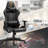 Inbox Zero Gaming Chair with Zodiac Star Sign  Poker Crown Adjustable Armrest and Adjustable Headrest PC & Racing Game Chair in Black