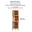 Armoire de rangement entièrement en chêne massif avec compartiment à trois zones