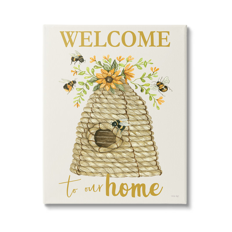 Welcome Home, insecte planant, Plaque murale, H 16 po x l 16 po x P 1,5 po