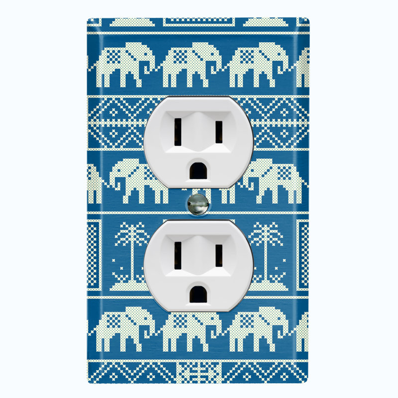 Patterned 1 - Gang Standard Wall Plate