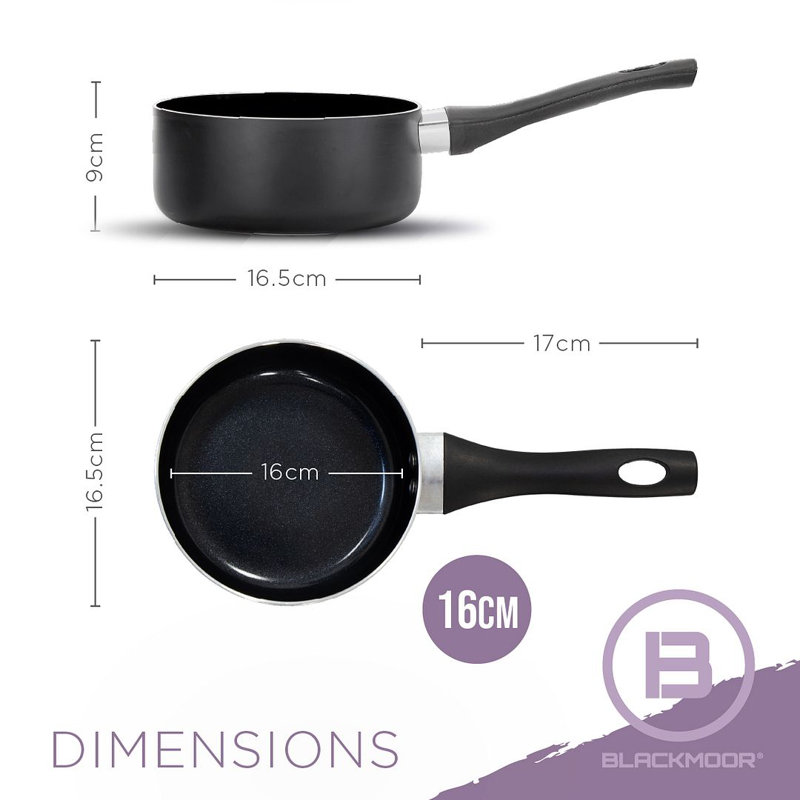 Blackmoor 16cm Black Milk Pan