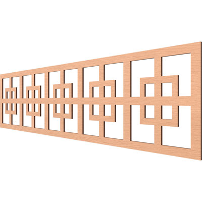 47"W x 12"H x 1/4"T Cambridge Fretwork Moulding, Alder