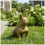 Statue de jardin de bouledogue français d'extérieur, or rustique, sans assemblage requis
