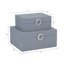 Sagebrook Home Fawn Sophisticated Set of Two Decorative Boxes - MDF, Velvet Lining, and Metal Accents for Elegant Home Storage Solutions-1553496650