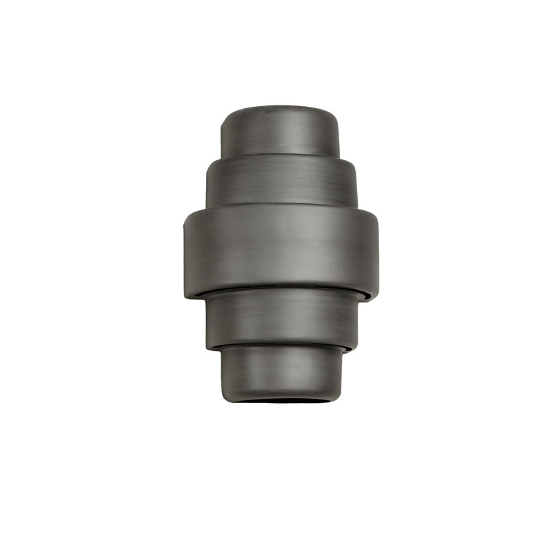 Lampe murale d'extérieur en céramique Hisae, ampoule DEL incluse, Étain frotté