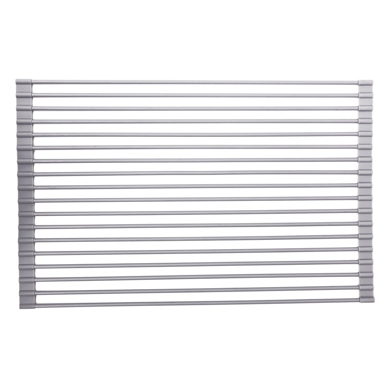 Adjustable Stainless Steel Dish Rack, Gray