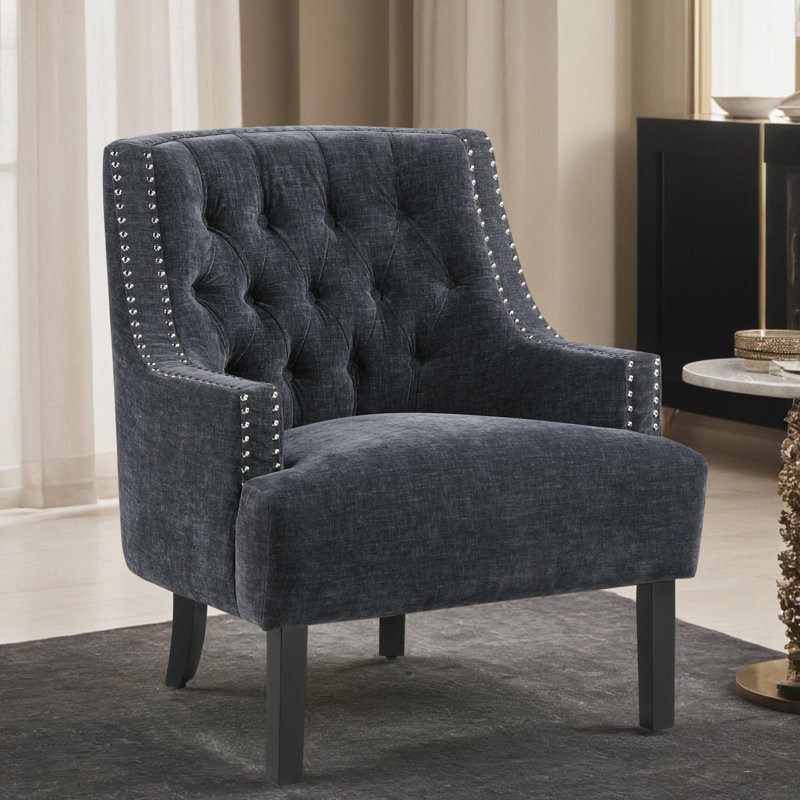  Chaise d'appoint 28 po Bania, Chenille noir