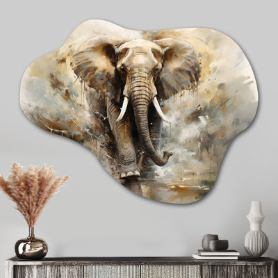Topi - Elephant Cloud Shape Metal Wall Sculpture