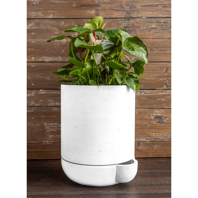 The Simple Pot Pot Planter, White, 6.5" H x 6.5" W x 5.75" D