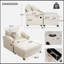 Chaise moderne surdimensionnée avec repose-pieds, porte-gobelets et ports de charge USB-1233429482