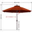 Parasol de patio en oléfine 9 pi 9 pi-681813170