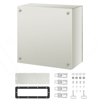 NEMA Steel Enclosure, 24 X 24 X 12'' NEMA 4X Steel Electrical Box, IP66 Waterproof & Dustproof, Outdoor/Indoor Electrical Junction Box, With Mounting Plate
