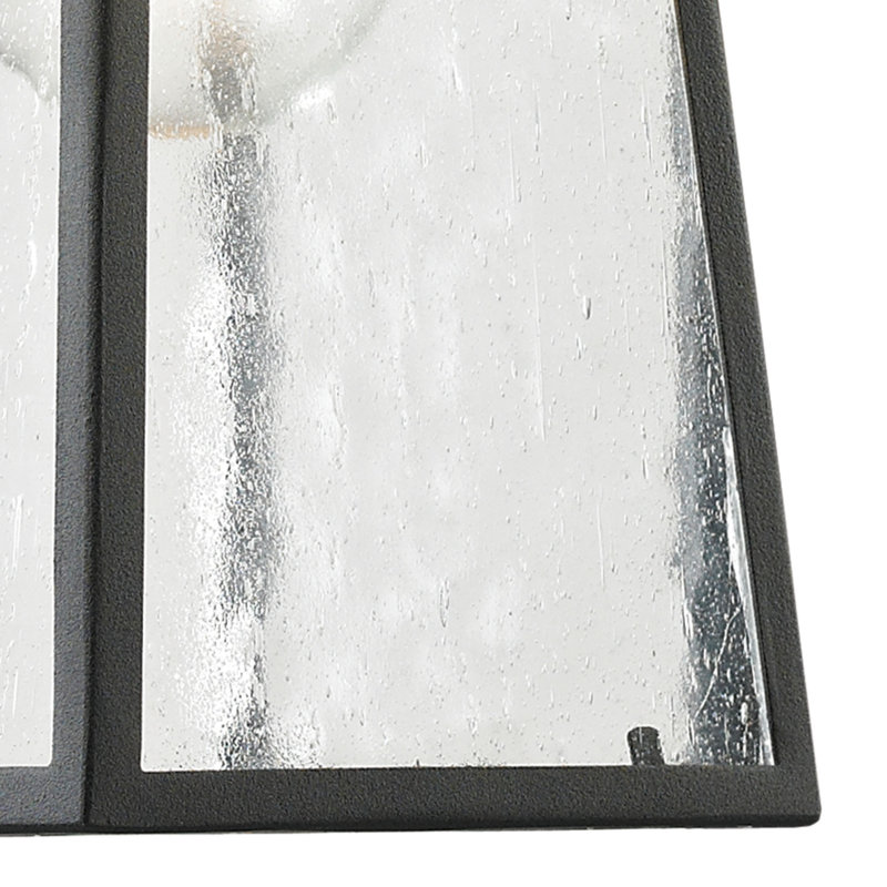 Applique murale d'extérieur 1 lumière de 12 po de haut Meditterano - Noir mat