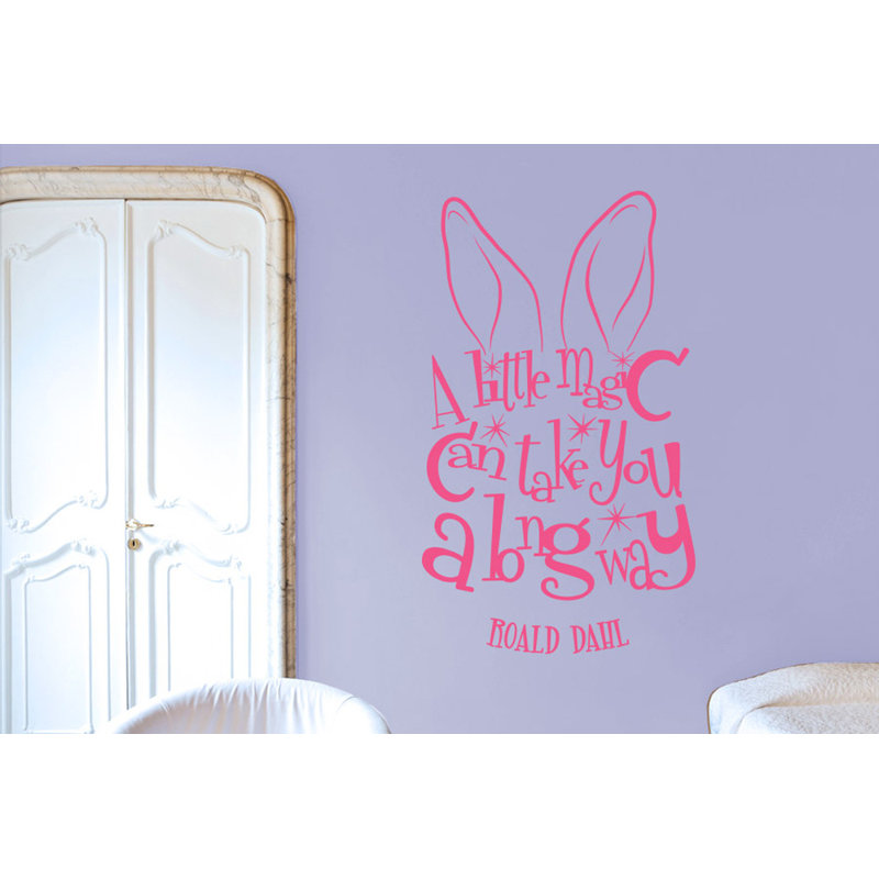 Roald Dahl Wall Sticker, Pink