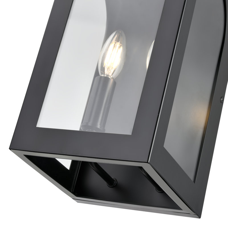 Applique murale d'extérieur 2 lumières Aadhvika, H 19 po x l 7 po x P 7,75 po