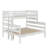 Wood Twin XL Over Queen Bunk Bed With Ladder