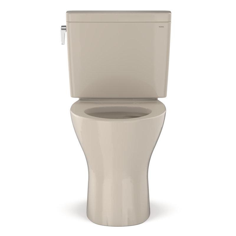 Drake® Dual-Flush Elongated Two-Piece Toilet, Bone, 12"