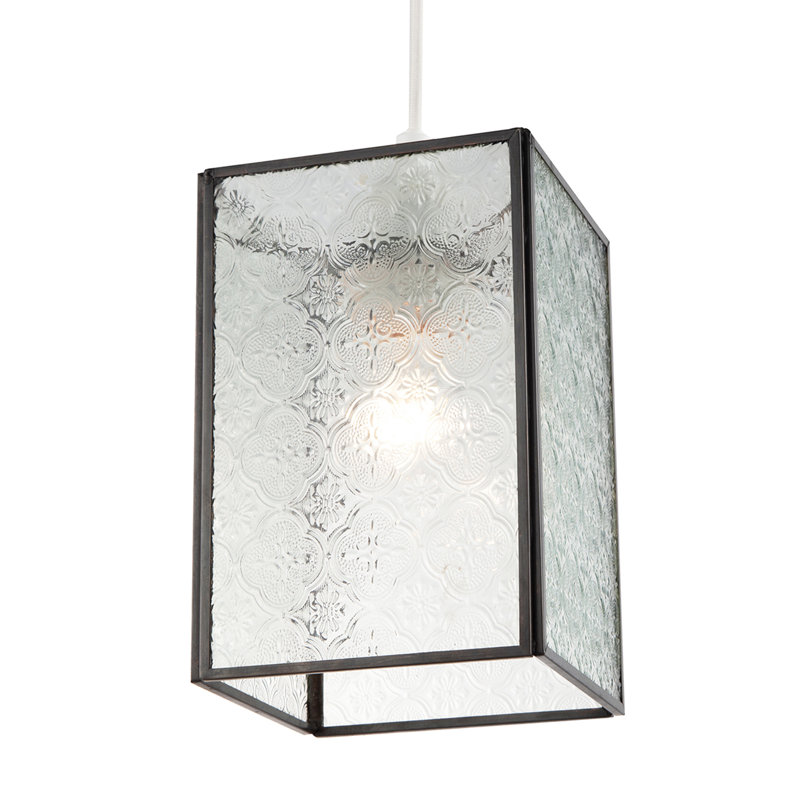 13cm Glass Rectangle Pendant Shade