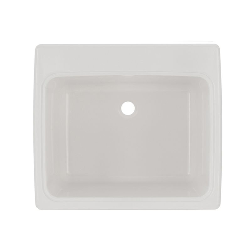Évier à lessive encastré 25 po x 22 po surface unie, blanc