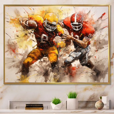 " Yellow Football Abstract Blitz I "