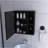 Medicine Cabinet Mirror Clifton, Five Internal Shelves, Black Wengue Finish-1056758159