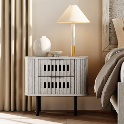 Mid-Century Modern 22.5 '' Fluted Nightstand