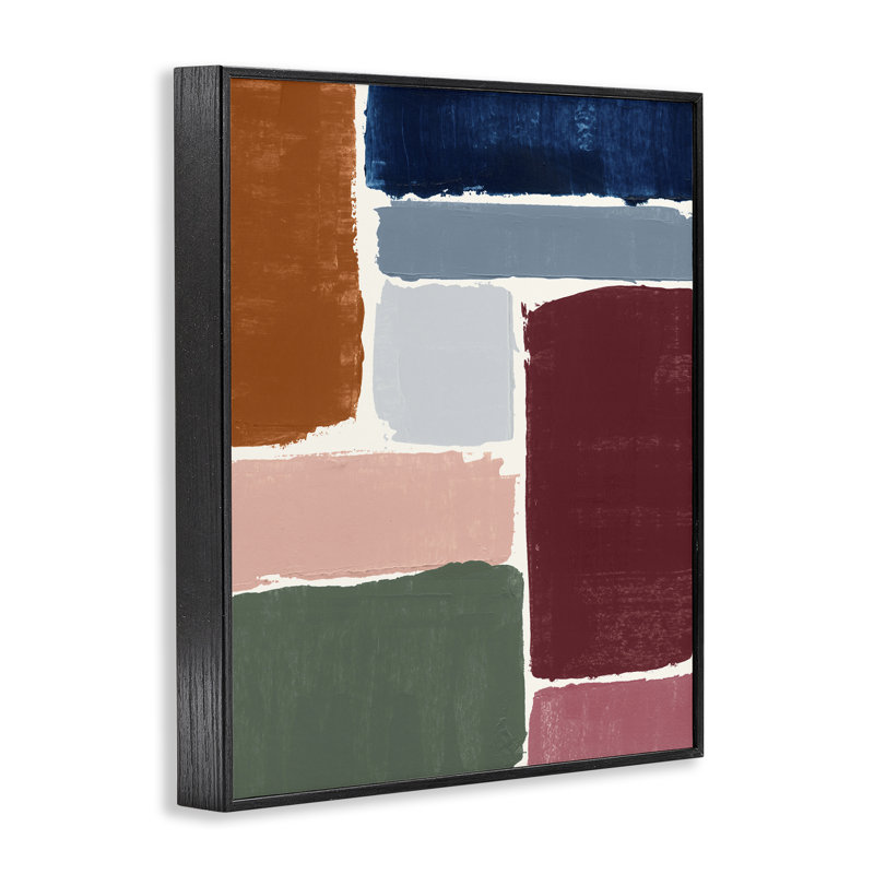Art de giclée encadrée de formes asymétriques par Victoria Barnes, Giclée encadrée noir minuit, H 30 po x l 24 po