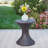 Patio/Outdoor Multi-Brown Wicker Hourgla Side Table