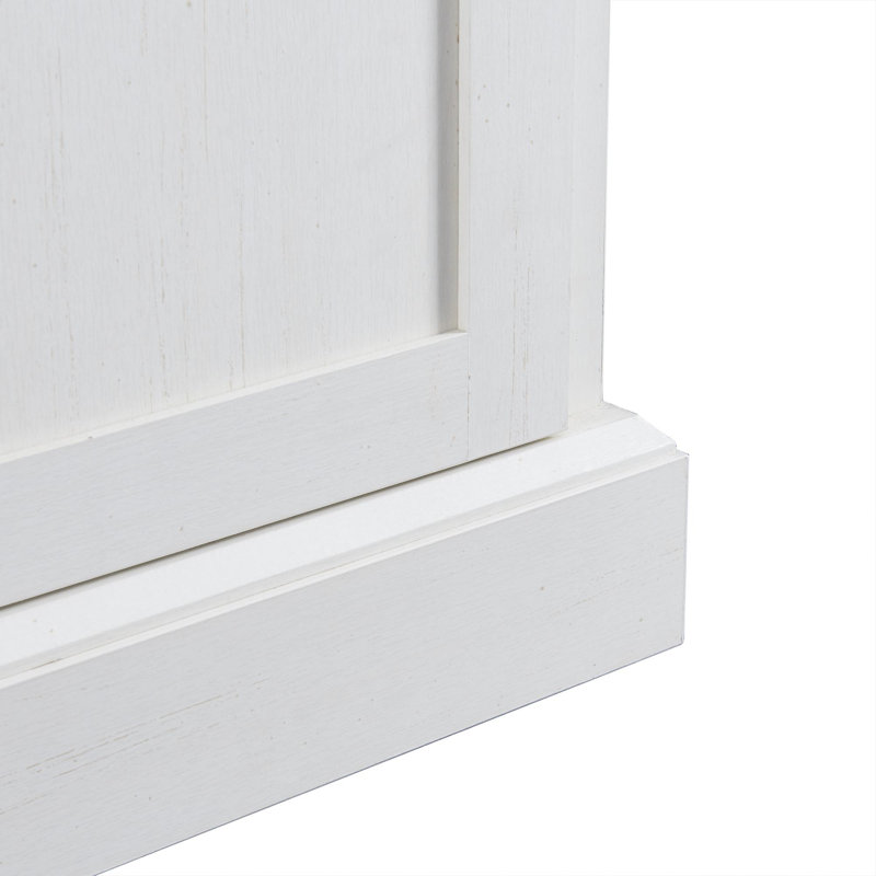 Armoires 4 portes de style campagnard, Blanc antique