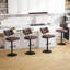 Tabourets de bar pivotants de 19,3 po de largeur, recouverts de similicuir, hauteur de comptoir réglable, avec repose-pieds, coussin épais et dossier incurvé (ensemble de 2)-1698309268
