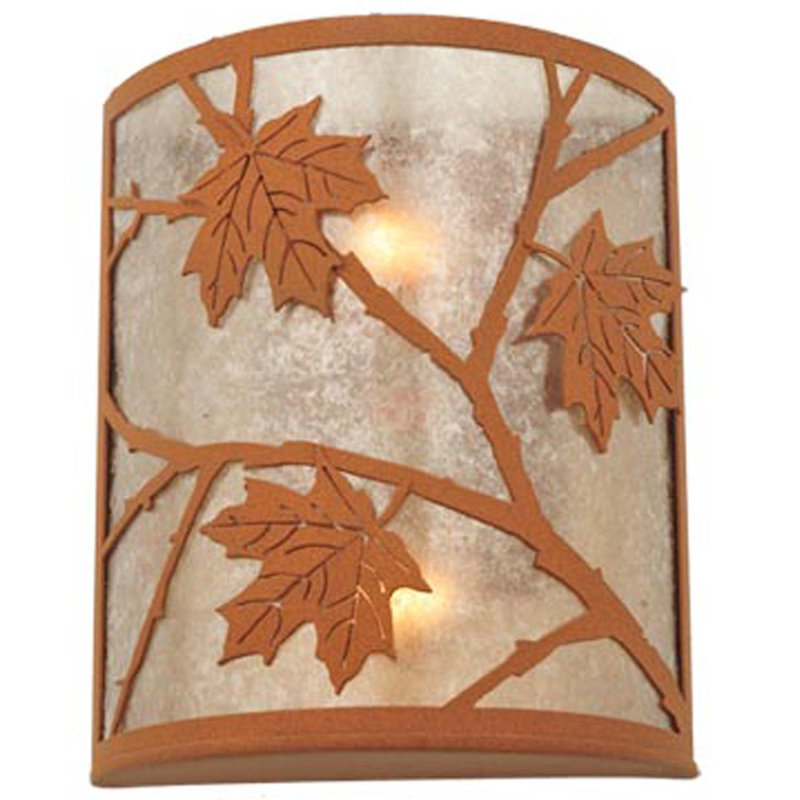 Applique murale encastrée 2 lumières rouille / grise