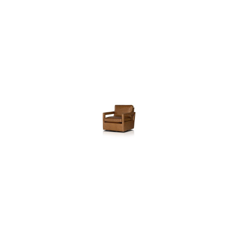 Olson Swivel Armchair, Sonoma Butterscotch Top Grain Leather