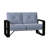 Vale 60.5'' Wide Aluminum Loveseat with Cushions-41306538-41308123