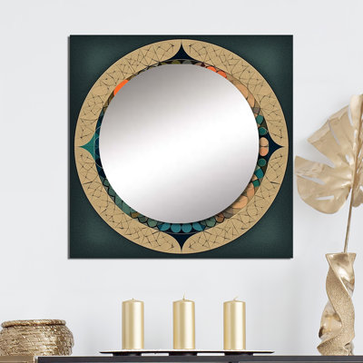 Rahiim - Art mural carré géométrique en miroir