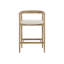 Takenori Upholstered Stool with Solid Wood Frame
