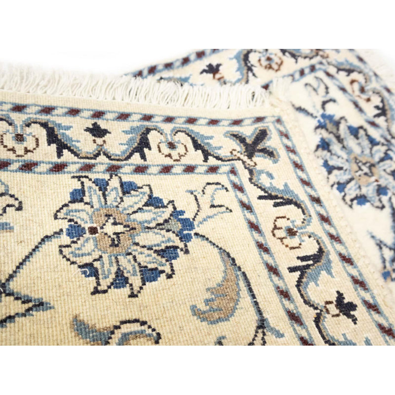 Tapis oriental rétro crème classique 2 x 3 Nain Tabas
