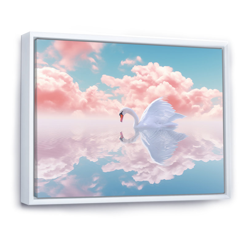 " Graceful Mirage Sawn Clouds ", White Floater Framed, 12" H x 20" W