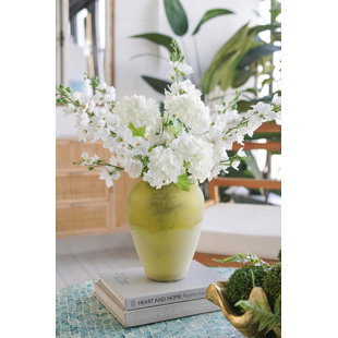 Vase décoratif en verre D8x10 ", vert (Ensemble de 3)