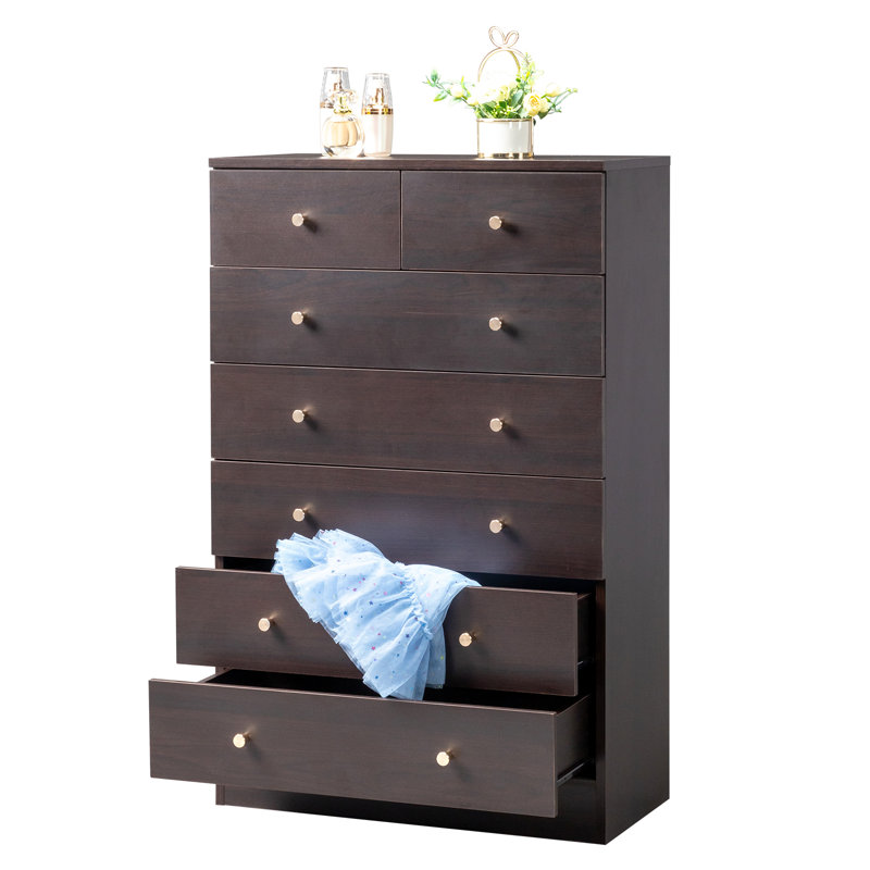 Andice 26'' W 7 - Drawer Dresser, Brown