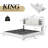 Revan Ebern Designs Bed Frame With Headboard, Platform Bed Frame With 4 Storage Drawers & Hidden Storage, Bookcase Bed Frame With Charging Station-173747416-170167246