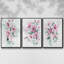 Posy Blooms II - ensemble de 3 reproductions de photos sur toile-97710338-97710341